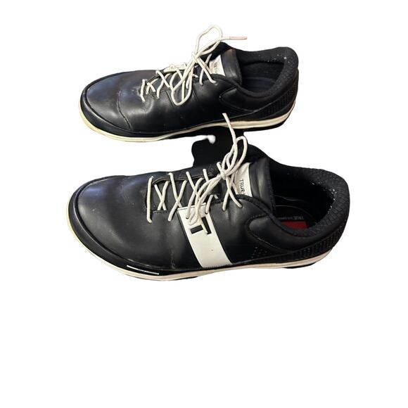 True Linkswear Golf Shoes Mens 9 Black And‎ White Athletic Sport Lace Up - Picture 3 of 8
